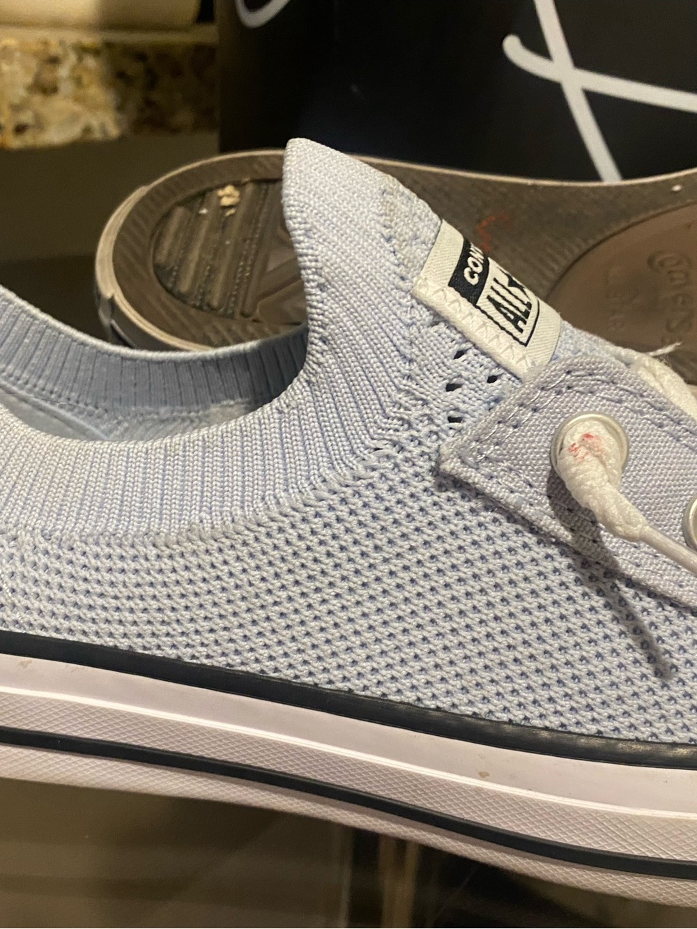 Converse All Star Slip-On Light Blue Low Top Sneakers ~ Sz 8 - Picture 4 of 8